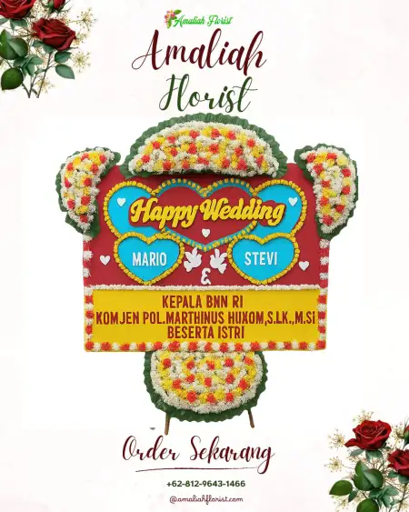 Papan Bunga Pernikahan Pangkul
